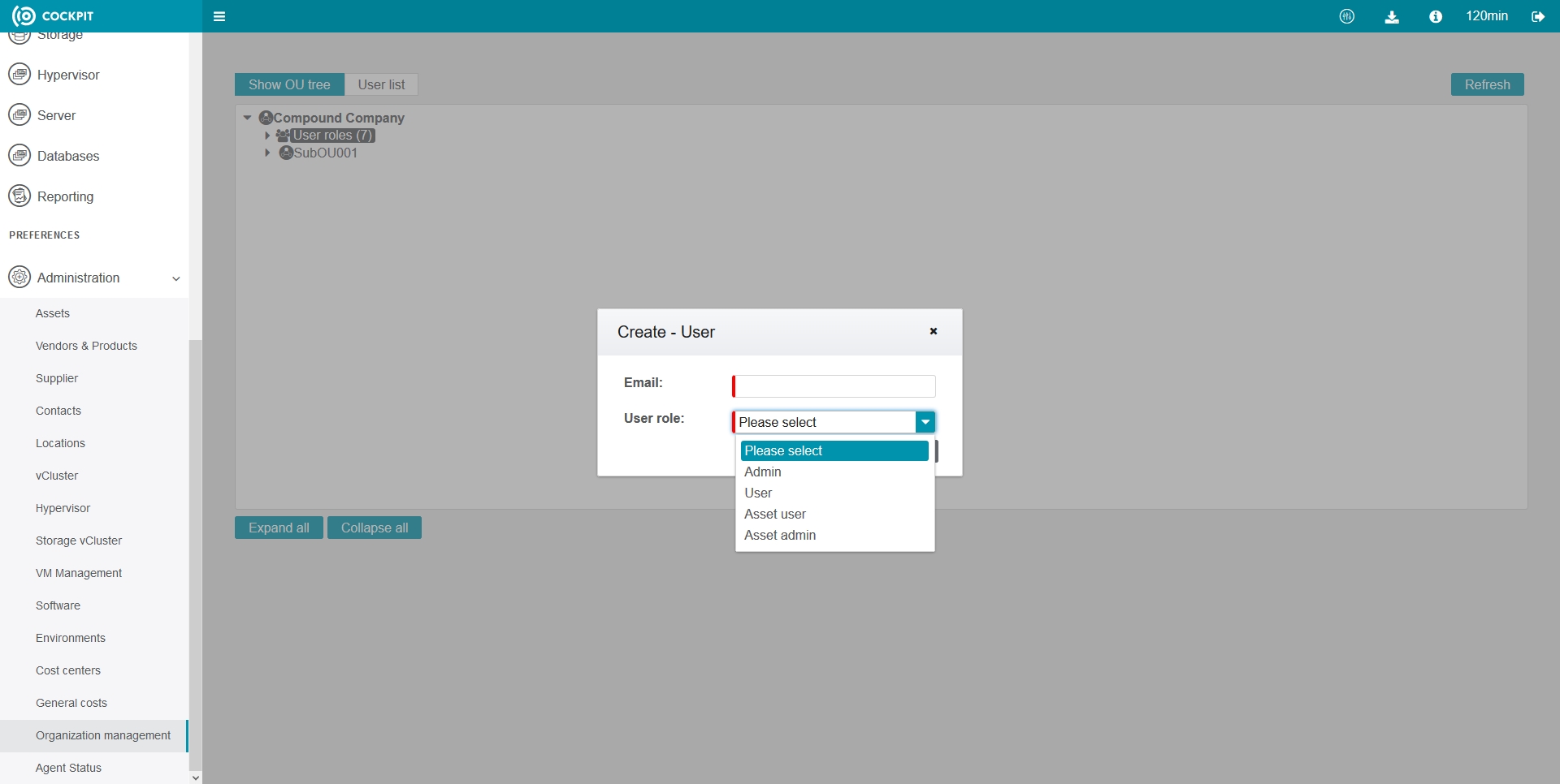 Figure: Administration - Inviting additional users