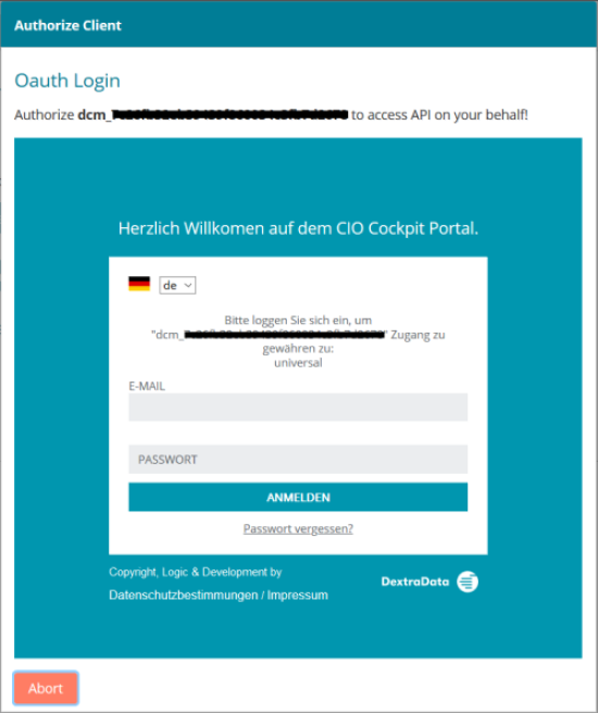 Figure: DCM Core-Login
