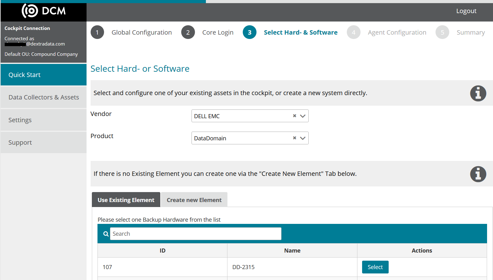 Abbildung: Auswahl von Hard-/Software
